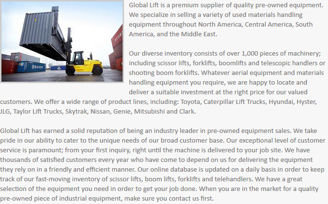 Global Lift Equipment San Diego
